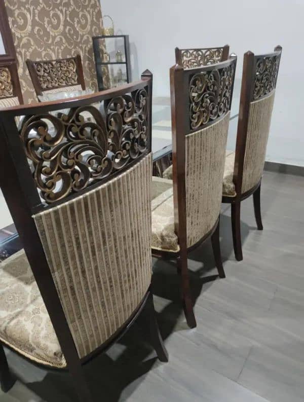 wooden Dining table with Eight chairs 3