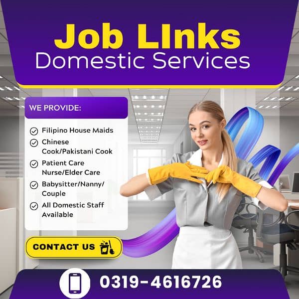 Maid's Sweepers Helpers Nannies Domestic service Available 3