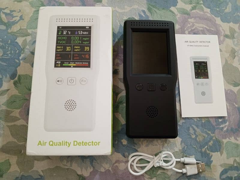 Air Quality Tester AQI Monitor for home outdoor SMOG PM 2.5 HCH 9