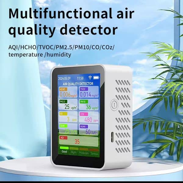 AQI Monitor for home outdoor SMOG HCHO TVOC Air Quality Tester 10