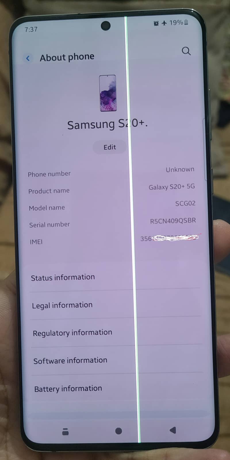 Samsung Galaxy S20+ 5G 8/12GB RAM 128 Storage 5