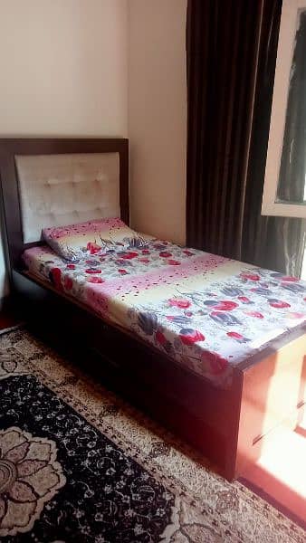 Single bed in cushion with mattress 1