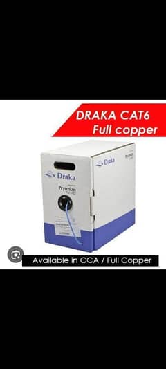 Cat 6 Draka 100% copper cabel