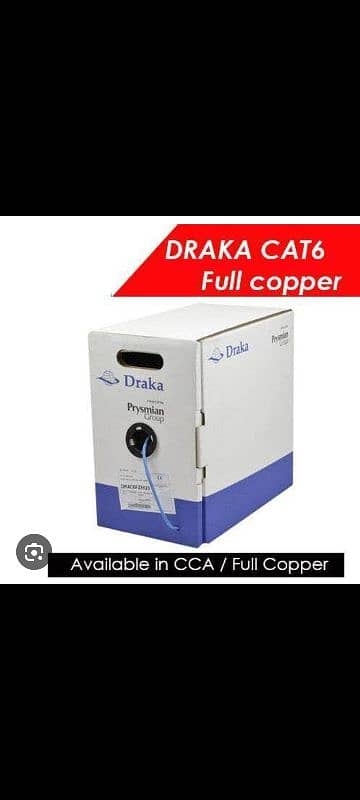 Cat 6 Draka 100% copper cabel 0