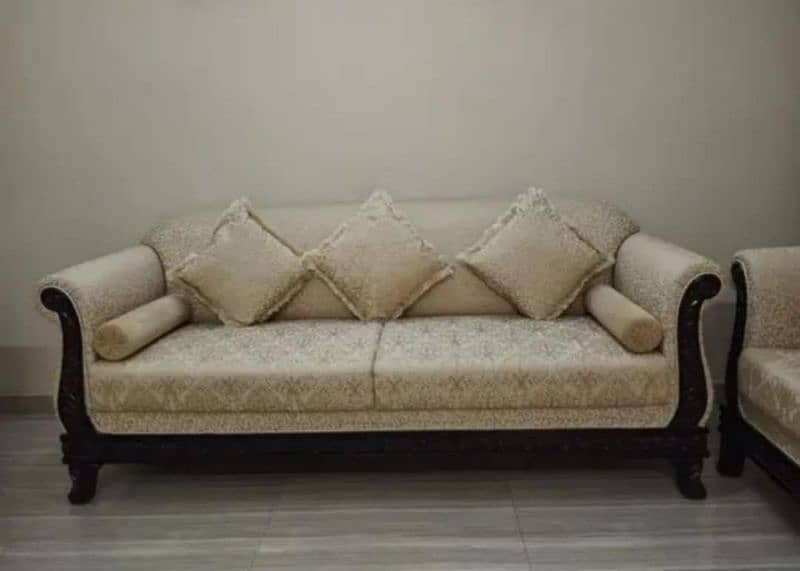 wooden 7 seater sofa 1