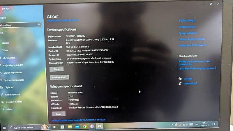 Lenovo Thinkpad P50s 2GB Nvidia Graphics card 16 GB RAM 1