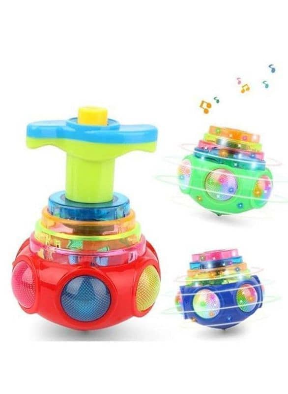 Led flashing sppining top -kids toy's 2