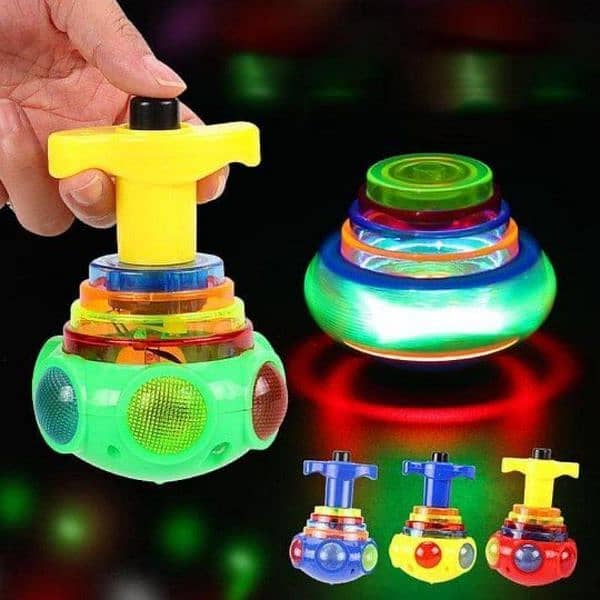 Led flashing sppining top -kids toy's 3