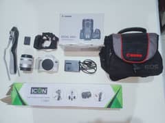 canon 200d white with complete set