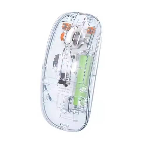 Transparent Rechargable Bluetooth compatible 2.4G Wireless Mouse 1