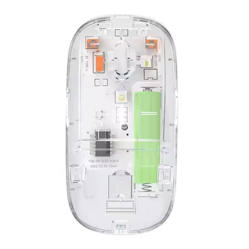 Transparent Rechargable Bluetooth compatible 2.4G Wireless Mouse 2