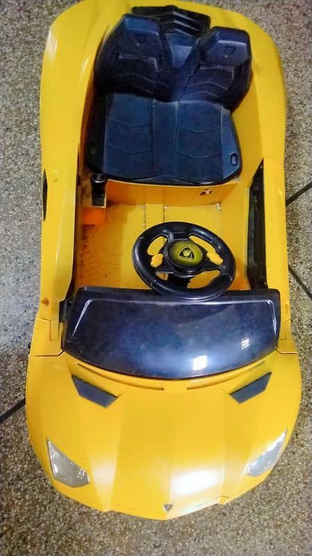 Lamborghini yellow colour kids remote control and manual car 1