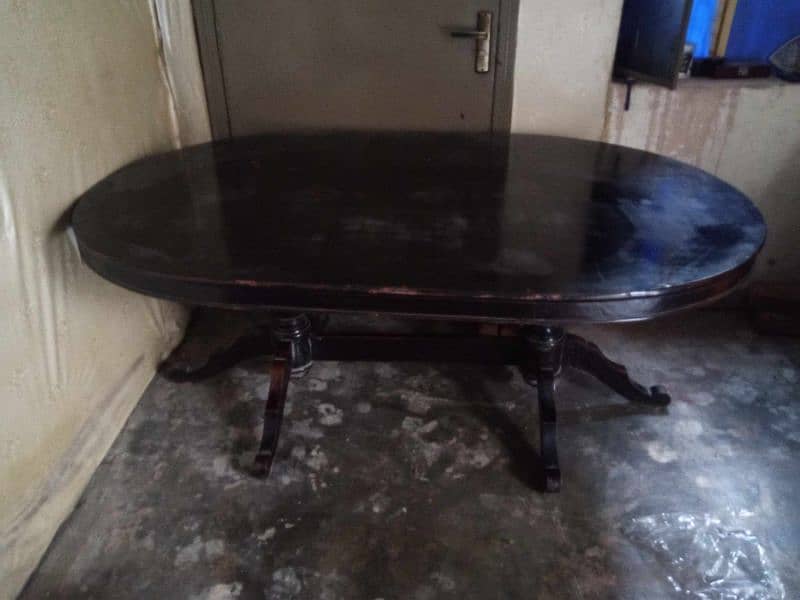 dining table and chairs 10 by 10 condition achi quality ka wood 3