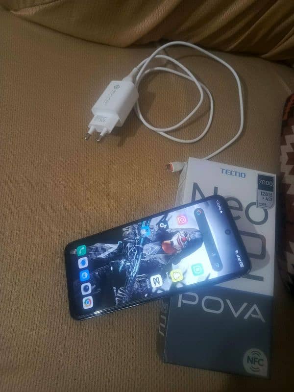 TECHNO POVA NEW 2 ALL OK NO ANAY FAULT WITH BOX  AND CHARGER 10.10 4