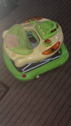 Baby Walker (Green Color and Adjustable)