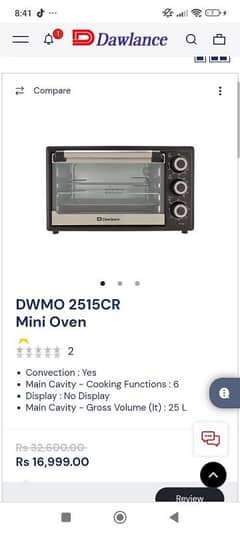 selling my dawlance boxed pack oven