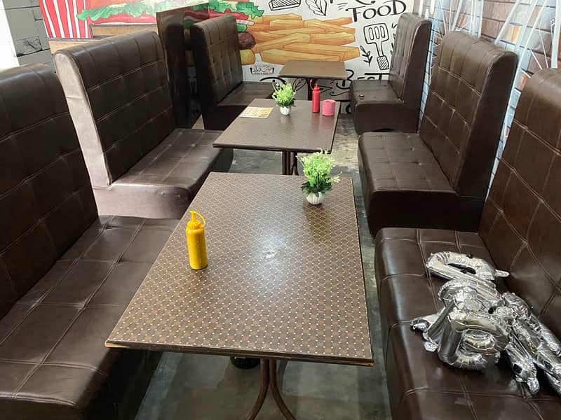 sofas with tables for cafe or shops 2