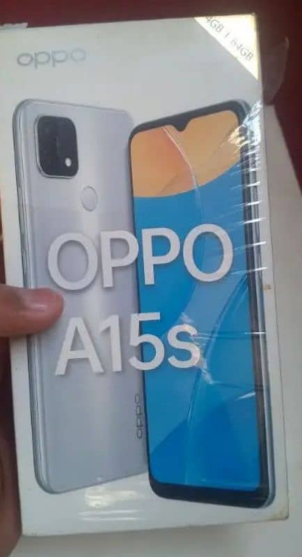 oppo a15s PTA approved white color 4 64 box 3