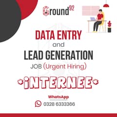 Data Entry / Lead Generation Job Internee