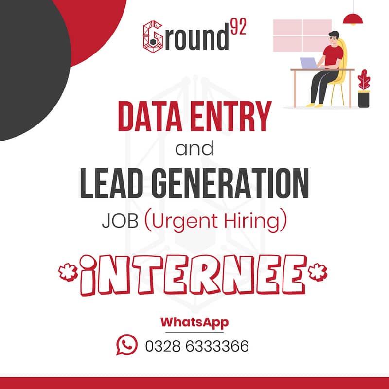 Data Entry / Lead Generation Job Internee 0