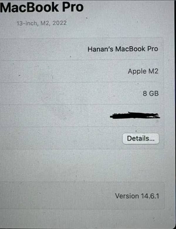 MACBOOK PRO M2 256/8 GB 13.3 6