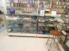 Shop Showcase Counter sliding show windows glass racks for sale