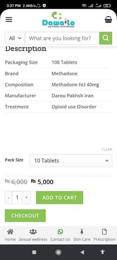 Nasha sa jan churao 1 tablet 150 rupees methadone 40 mg