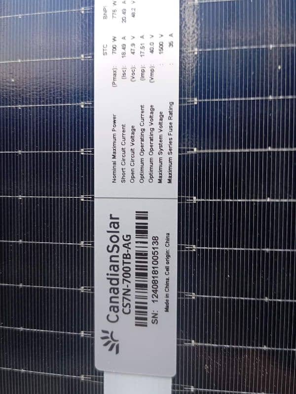 Canadian solar 700w 0