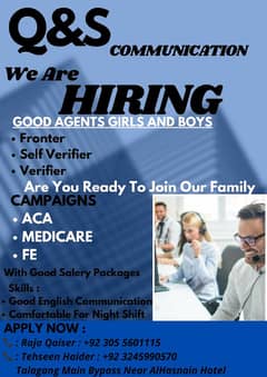 We are Hiring Fronter & Self Verifier and Verifier