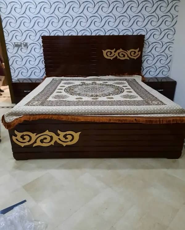 king size double bed wooden bed lakri frame bed 7