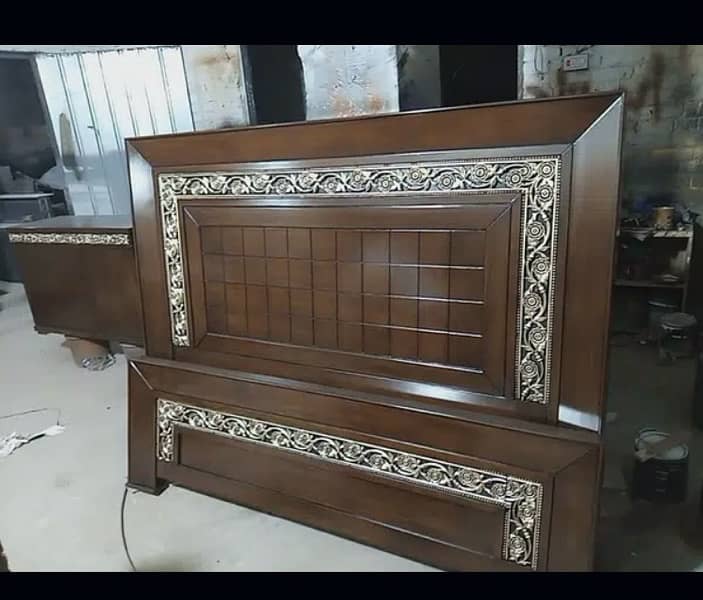 king size double bed wooden bed lakri frame bed 4