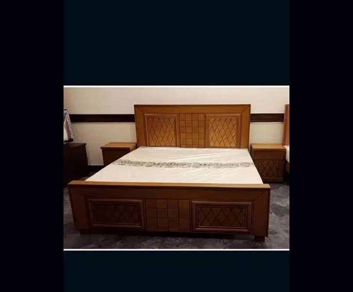 king size double bed wooden bed lakri frame bed 7