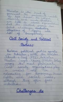 handwriting assignment work