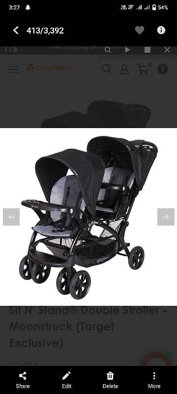 baby stroller, pram, double stroller 0