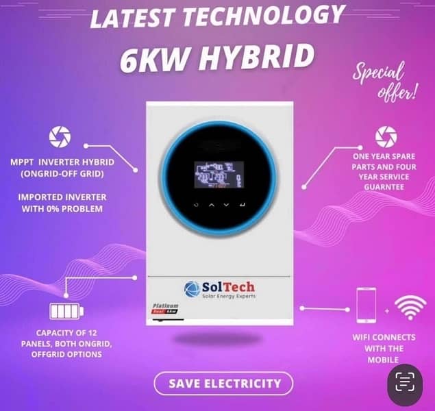 Soltech 6kw hybrid inverter 0