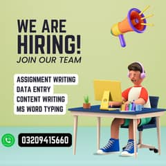 Online Work Available/Assignmnet Writing/Data Entry/Content Writing