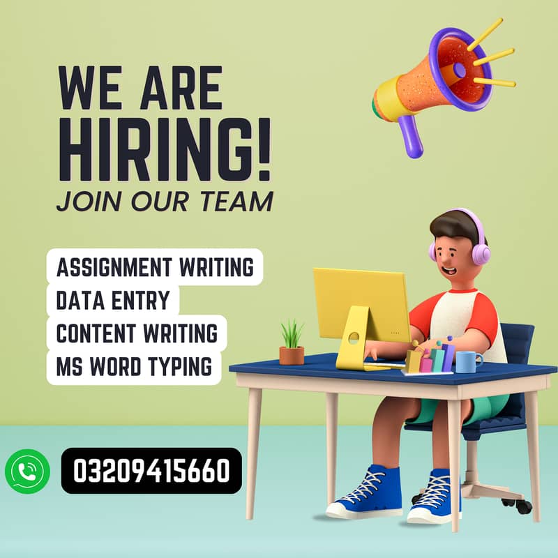 Online Work Available/Assignmnet Writing/Data Entry/Content Writing 0