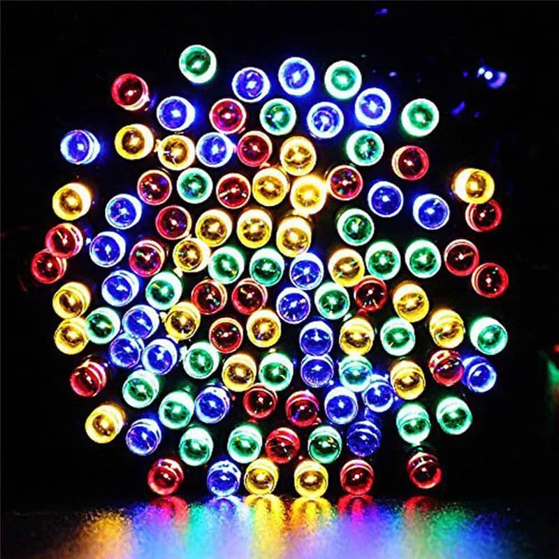 Blue, Purple, RGB,Warm White,Solar LED String Light, 8 Lighting Modes 6