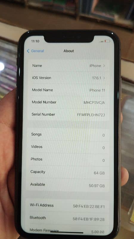 Iphone 11 Factory Unlocked 64gb Non PTA Water pack 6