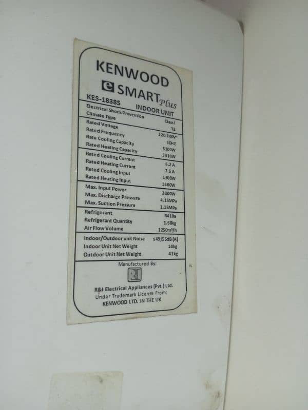 kenwood esmart t3 inverter AC condition 10/10 1