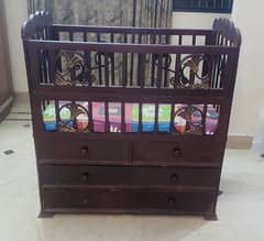 wooden cot