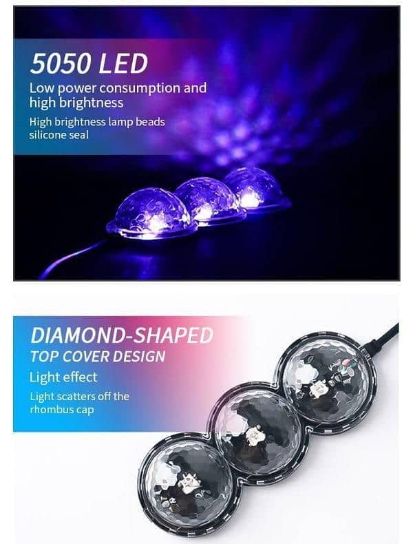 4pcs voice control led light for cars. 9