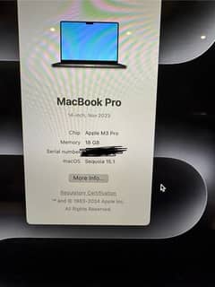 Macbook pro M3 pro chip