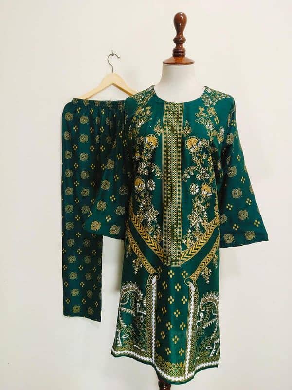 women's stitched lawn printed suit for sale free home delivery 2