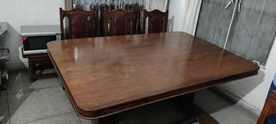 wooden 6 seater dining table