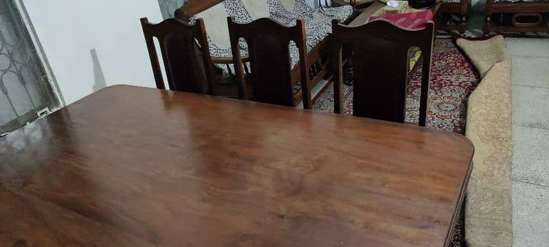 wooden 6 seater dining table 1