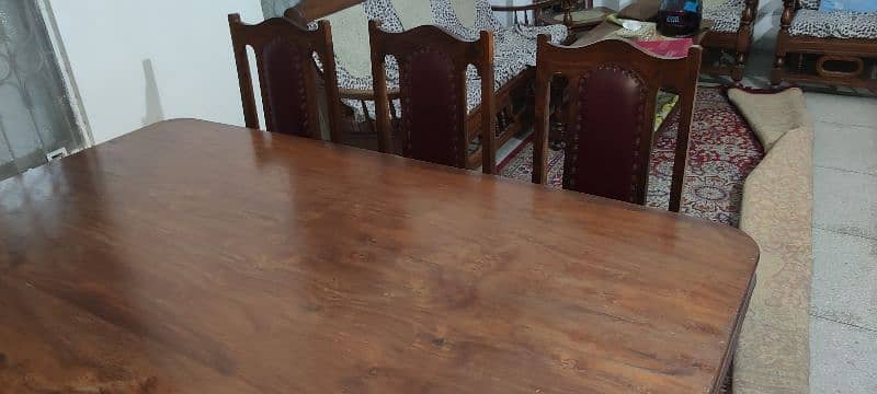 wooden 6 seater dining table 2