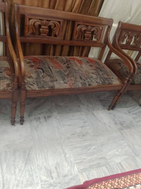 4seater sheesham wood sofa 5