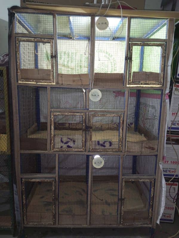 Birds and hens wooden cage 0