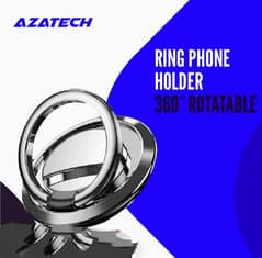 azatech luxury spin rotatable phone ring in red color best quality